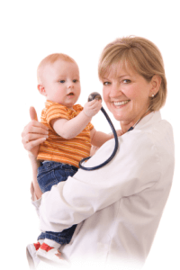 Pediatrician Holding Baby