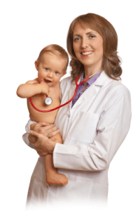 Pediatrician Holding Baby